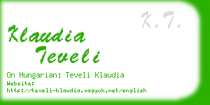 klaudia teveli business card